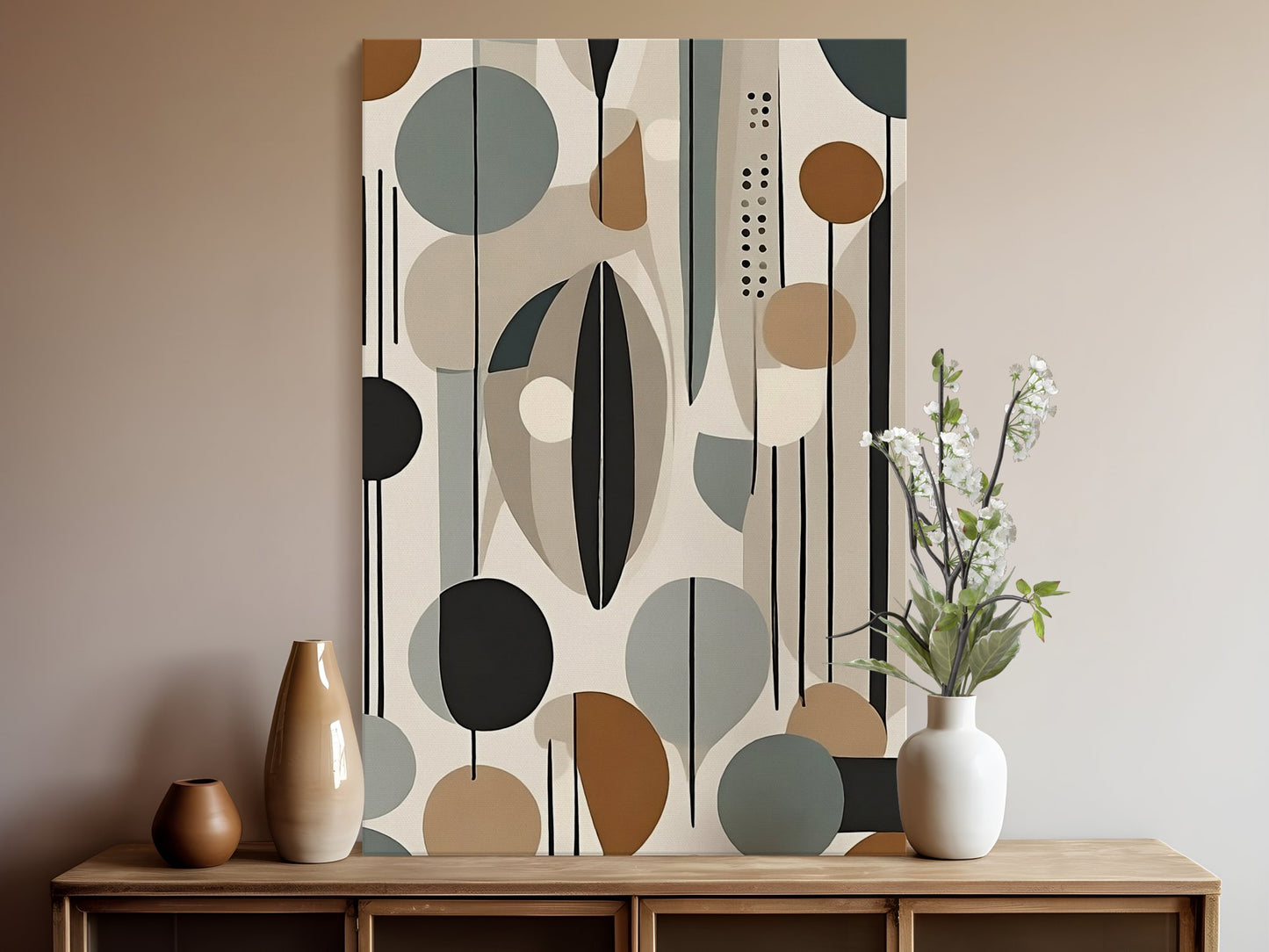 Boho Wall Art, Mid Century Modern Print, DIGITAL