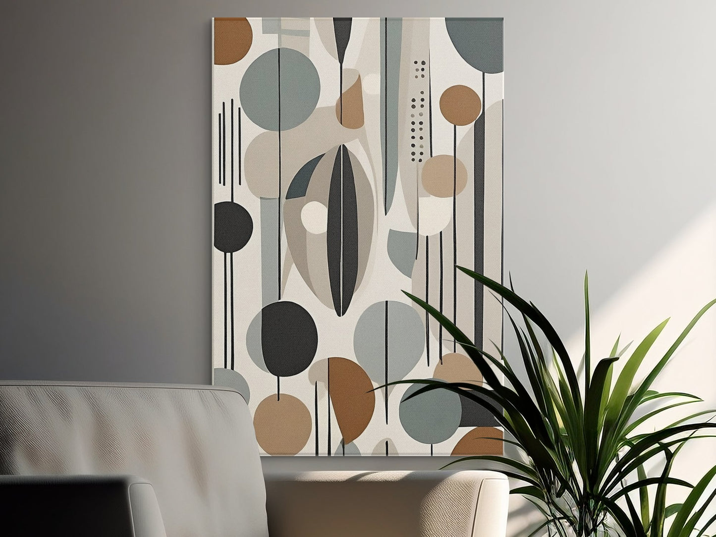 Boho Wall Art, Mid Century Modern Print, DIGITAL